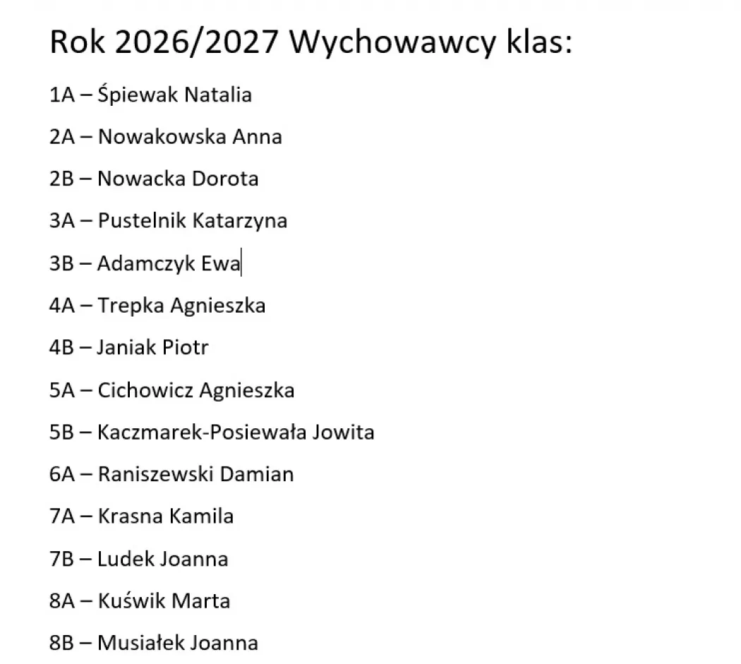 Kadra pedagogiczna