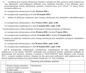 Zarządzenie w sprawie postępowania rekrutacyjnego