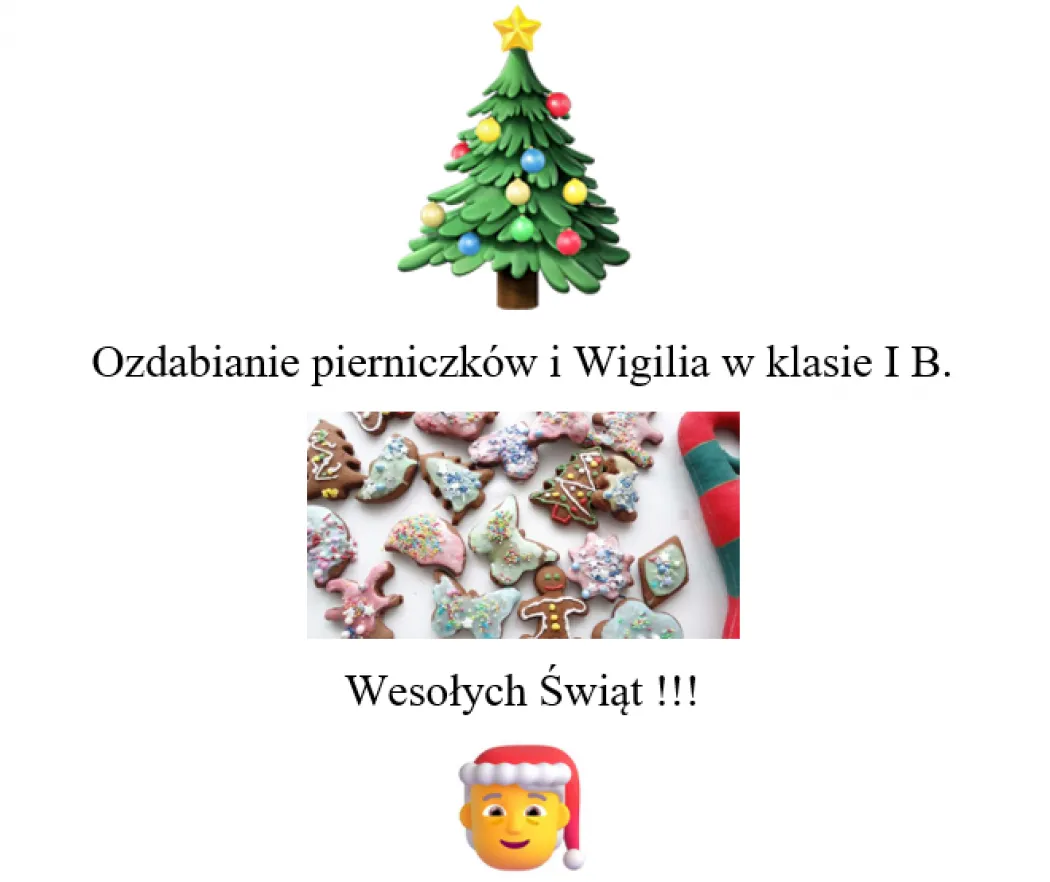 Wigilia w klasie 1B