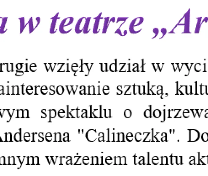 Wizyta w teatrze „Arlekin”