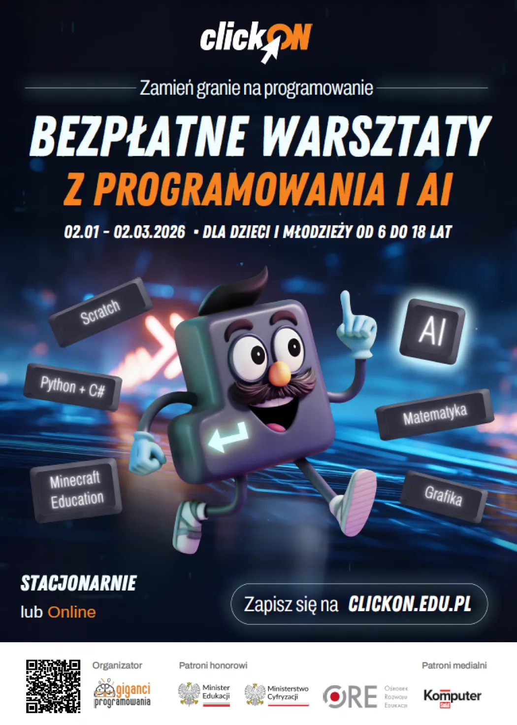 Bezpłatne warsztaty z programowania ClickON