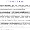 Warsztaty 'IT for SHE Kids'