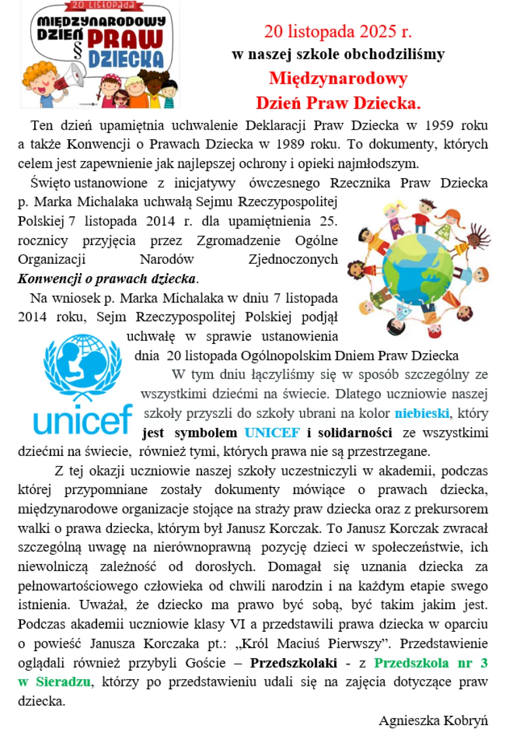Międzynarodowy Dzień Praw Dziecka